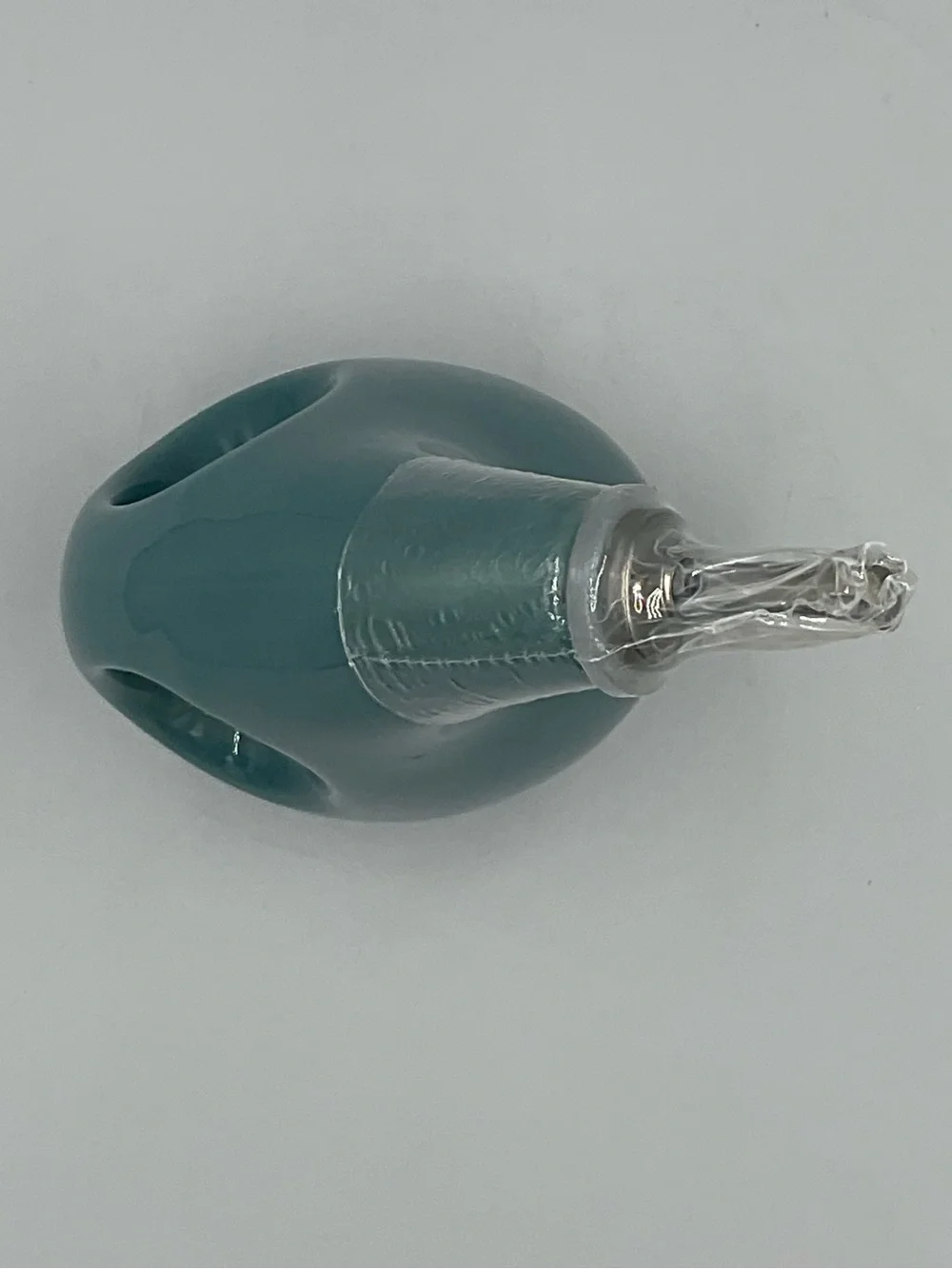 NWOT Small Rachael Ray Ceramic EVOO 13oz Vinegar Cruet in Agave Blue H035Y